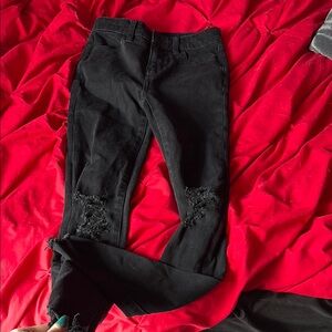 Womens American Eagle Black distressed jeans